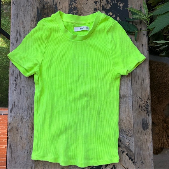 TNA aritzia ribbed cropped t shirt baby tee style - Picture 1 of 5